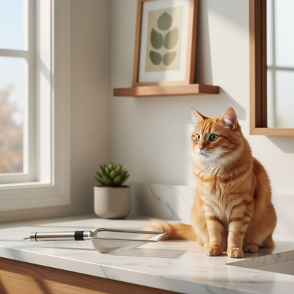 Pelle à Litière Chat Acier Inoxydable Premium | Ergonomique & Antirouille