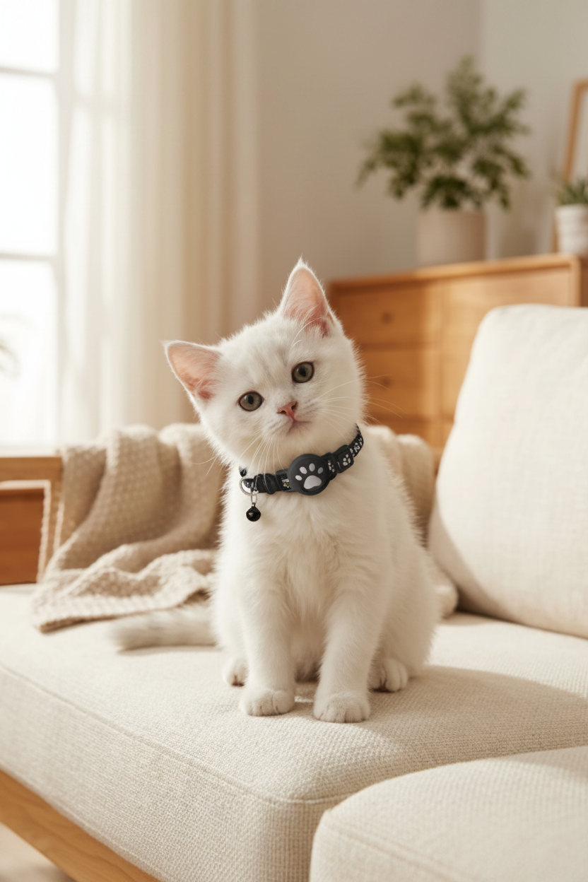 Collier GPS Chat | SécuriTrack - Mondechat
