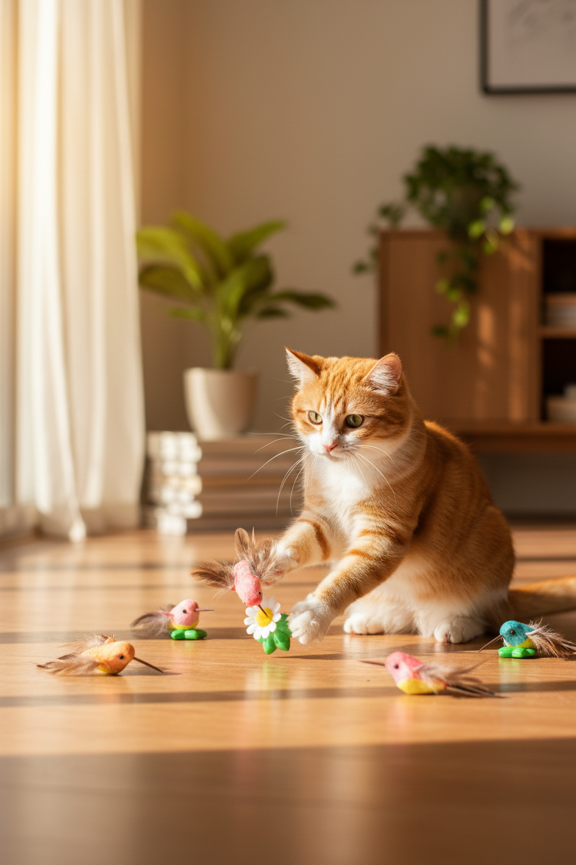 Jouet Papillon Rotatif Électrique Chat | Volant Automatique Interactif