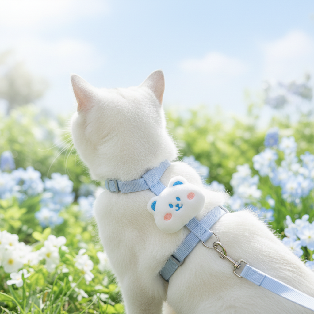 Ensemble Harnais & Laisse Chat | Kawaii - Mondechat