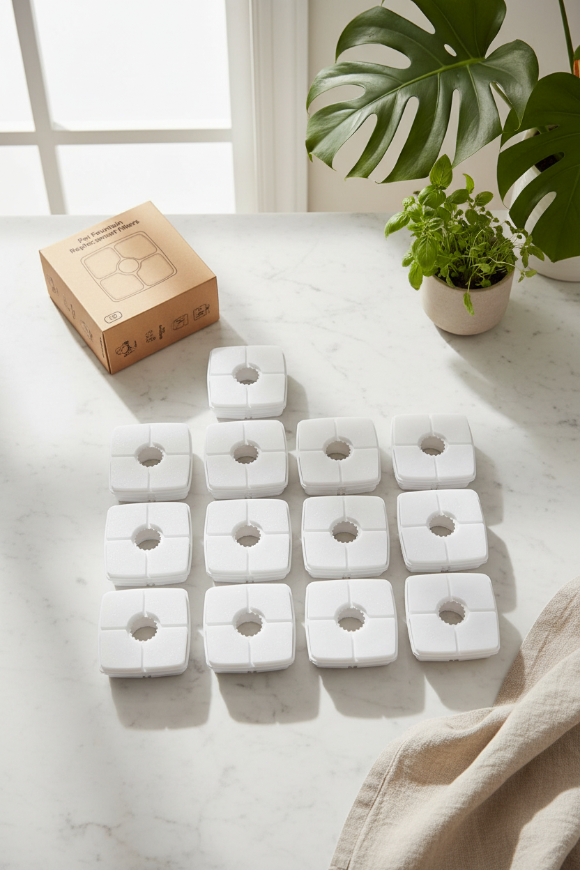 Filtres de Remplacement Fontaine SilentPure | Pack 12 Carrés - Mondechat