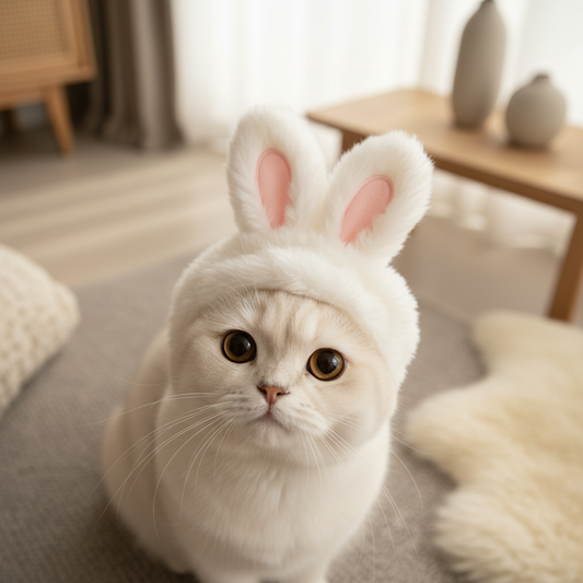 Chapeau Lapin Chat | Déguisement Pâques Premium - Mondechat