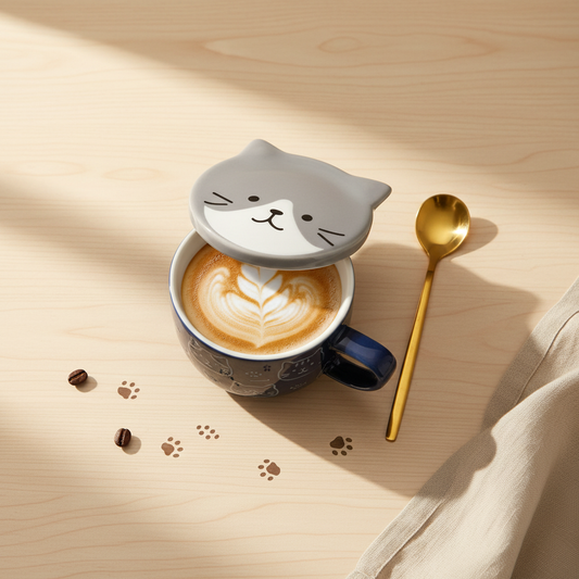 Tasse Chat Japonaise avec Couvercle | NekoCup - Mondechat