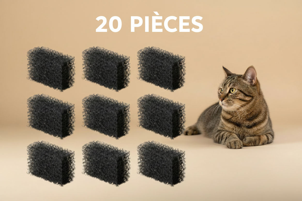 Filtres de rechange en mousse noire | Fontaine à eau chat