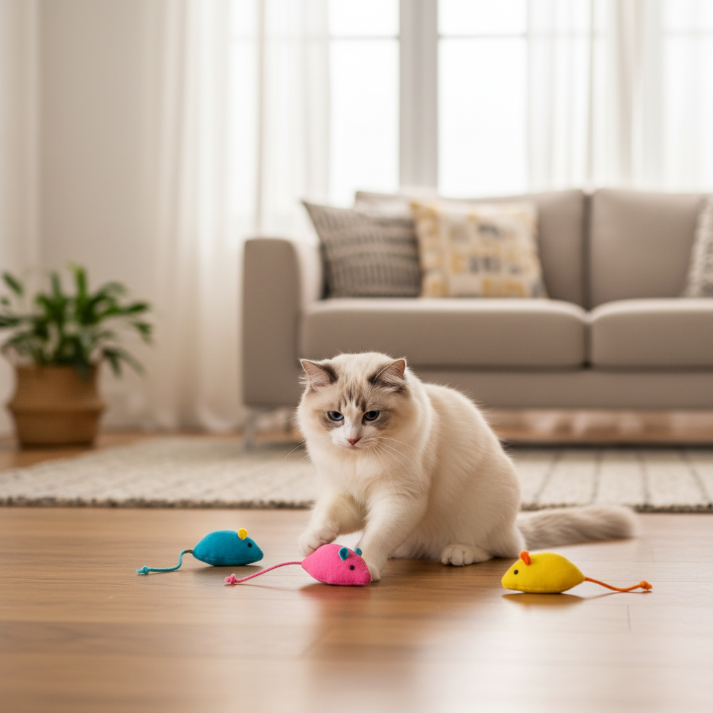 Souris Peluche Herbe à Chat | Lot de 6 Jouets Colorés Irrésistibles