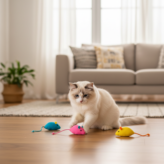 Souris Peluche Herbe à Chat | Lot de 6 Jouets Colorés Irrésistibles