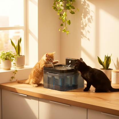 Fontaine à Eau Chat Sans Fil ROJECO | Capteur Intelligent 2.2L Rechargeable