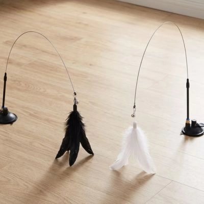 Jeu pour Chat | Canne à Plumes Ventouse Interactif - Mondechat