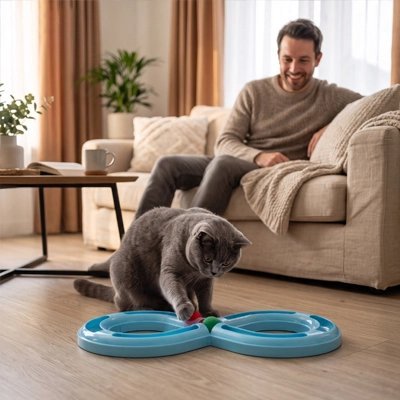 Jeu pour Chat | Circuit en Huit Interactif & Anti-Ennui - Mondechat