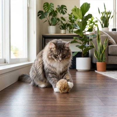 Jouet Chat | Boule Fourrure Naturelle & Stimulante - Mondechat
