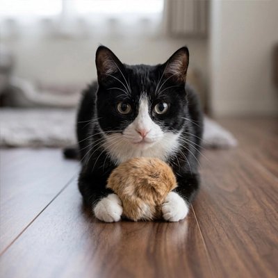 Jouet Chat | Boule Fourrure Naturelle & Stimulante - Mondechat