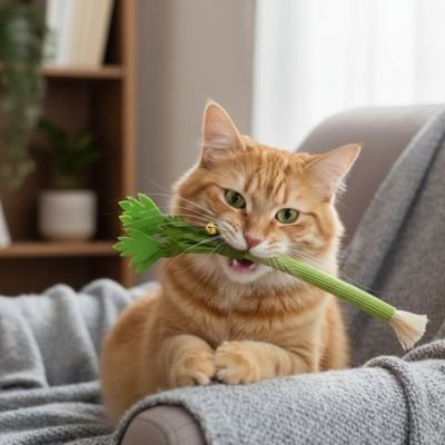 Jouet chat Céleri | Avec herbe à chat intégrée - Mondechat