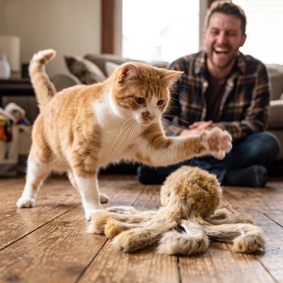 Jouet Chat | Interactif Pieuvre - Mondechat