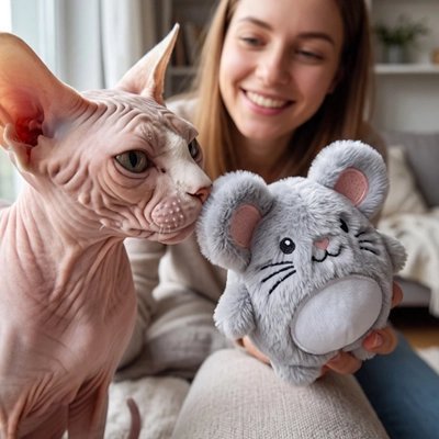 Jouet Chat | Souris Peluche Interactive - Mondechat