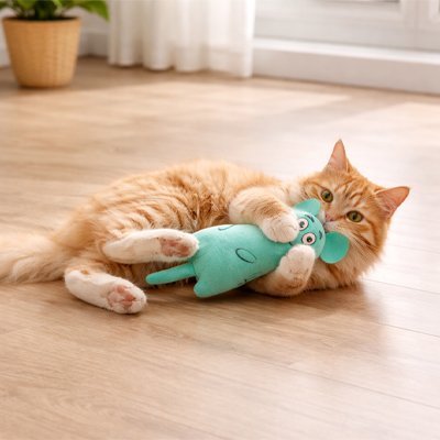 Jouet pour chat | Trois compagnons colorés — Peluches interactives - Mondechat