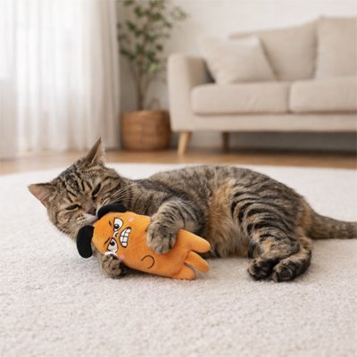 Jouet pour chat | Trois compagnons colorés — Peluches interactives - Mondechat