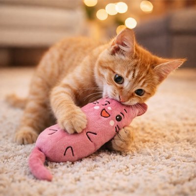 Jouet pour chat | Trois compagnons colorés — Peluches interactives - Mondechat