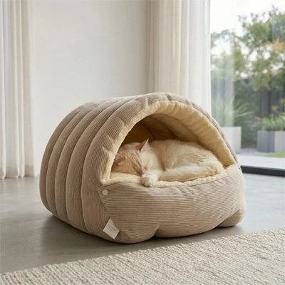 Lit pour Chat | Arche Cocooning Velours - Mondechat