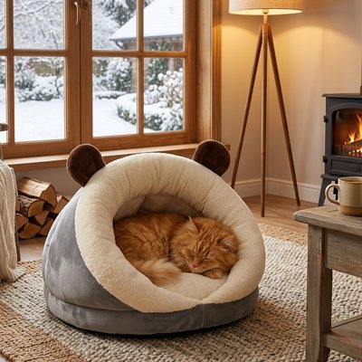 Lit pour Chat | Niche Cocooning Sherpa - Mondechat