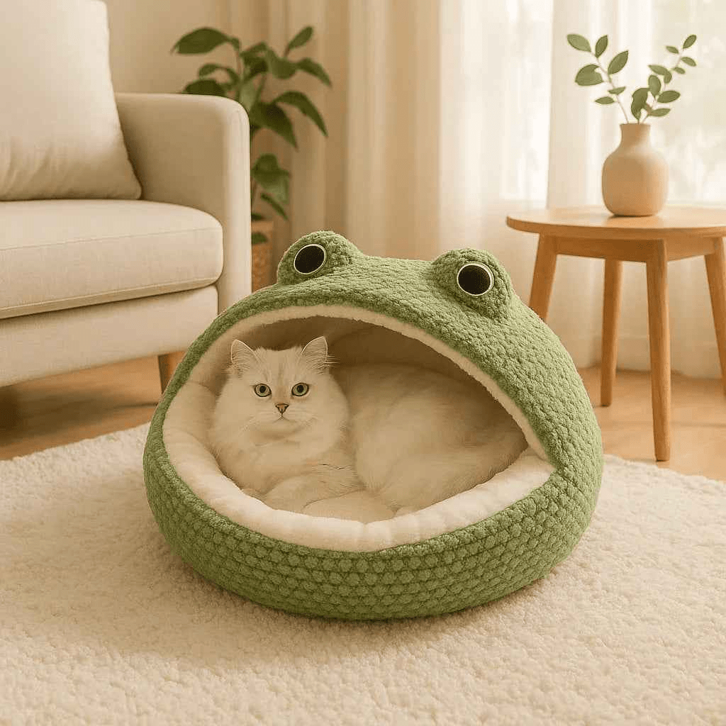 Niche cocooning chat moderne au design confortable et tendance - Mondechat