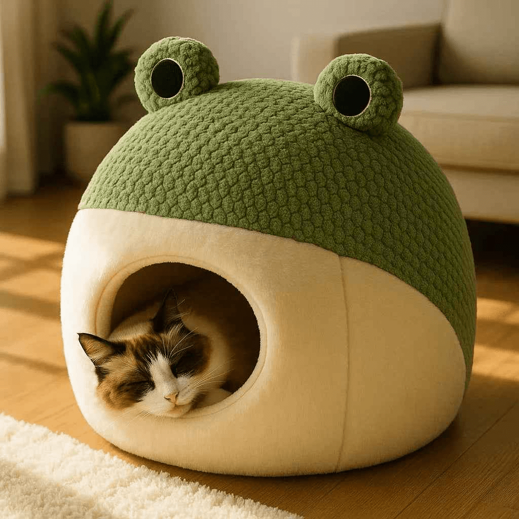 Niche cocooning chat moderne au design confortable et tendance - Mondechat
