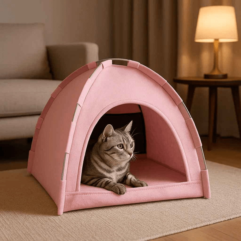 Niche pour chat cozy | Tente au design chaleureux - Mondechat