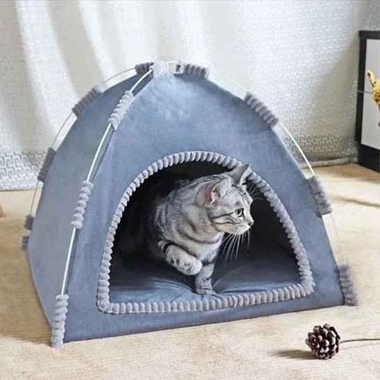 Niche pour chat cozy | Tente au design chaleureux - Mondechat