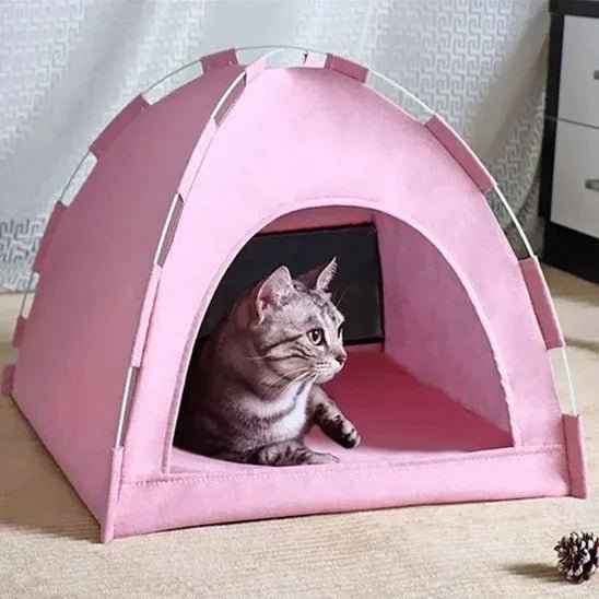 Niche pour chat cozy | Tente au design chaleureux - Mondechat