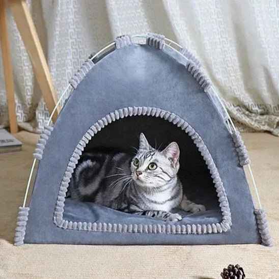 Niche pour chat cozy | Tente au design chaleureux - Mondechat