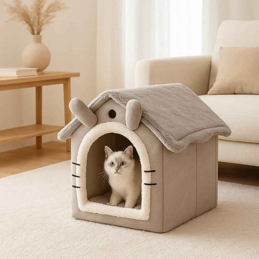 Niche pour chat douillette design confortable et stylé