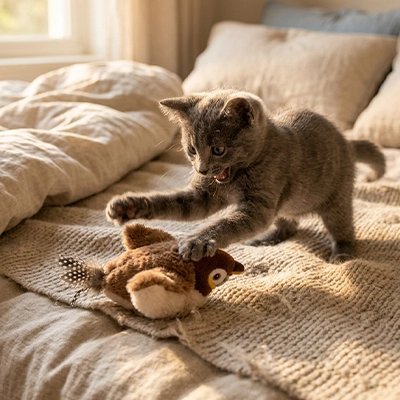 Oiseau Interactif pour Chat | Chant & Battements d'Ailes - Mondechat