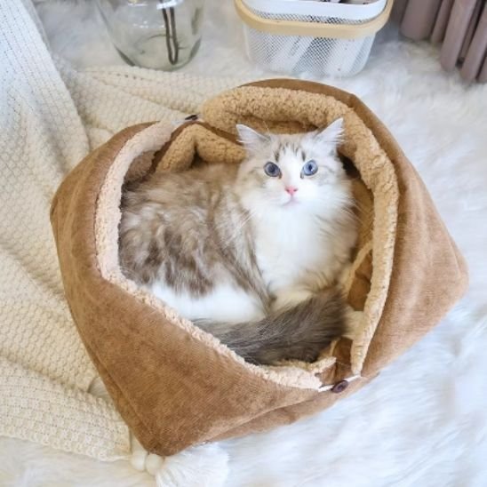 Panier Chat | 2-en-1 Lit & Grotte Sherp - Mondechat