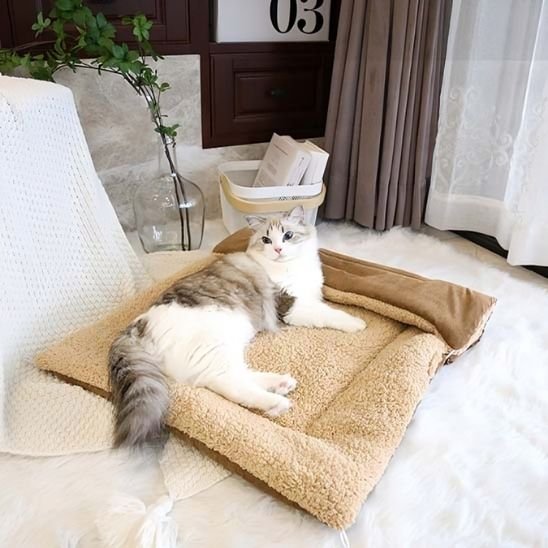 Panier Chat | 2-en-1 Lit & Grotte Sherp - Mondechat