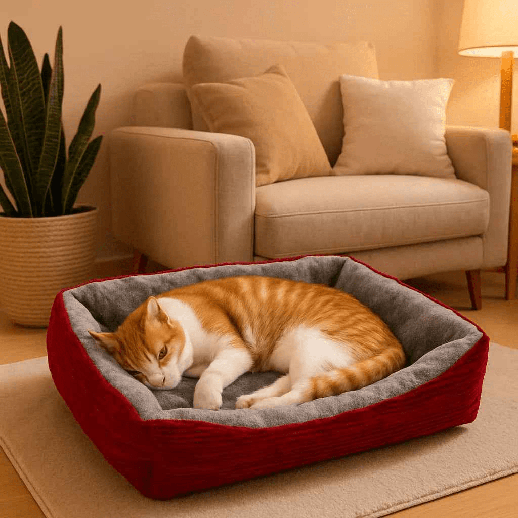 Panier chat douillet : le confort absolu ! - Mondechat