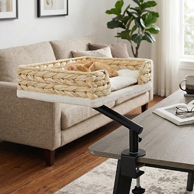 Panier Chat | Suspendu Bureau Fixation Pince - Mondechat