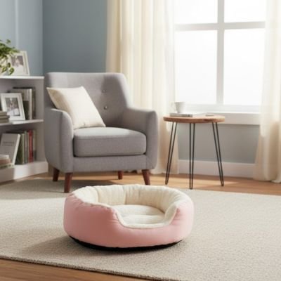 Panier pour Chat | Rond Bords Surélevés Ultra-Moelleux - Mondechat