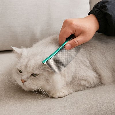 Peigne Chat | Démêlant Professionnel Acier 22 cm - Mondechat