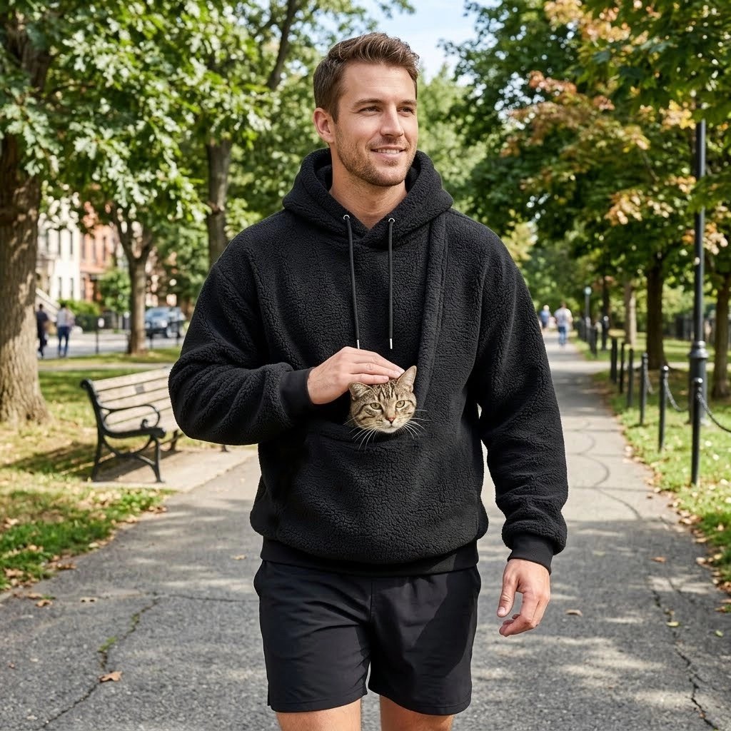 Pull avec poche pour chat