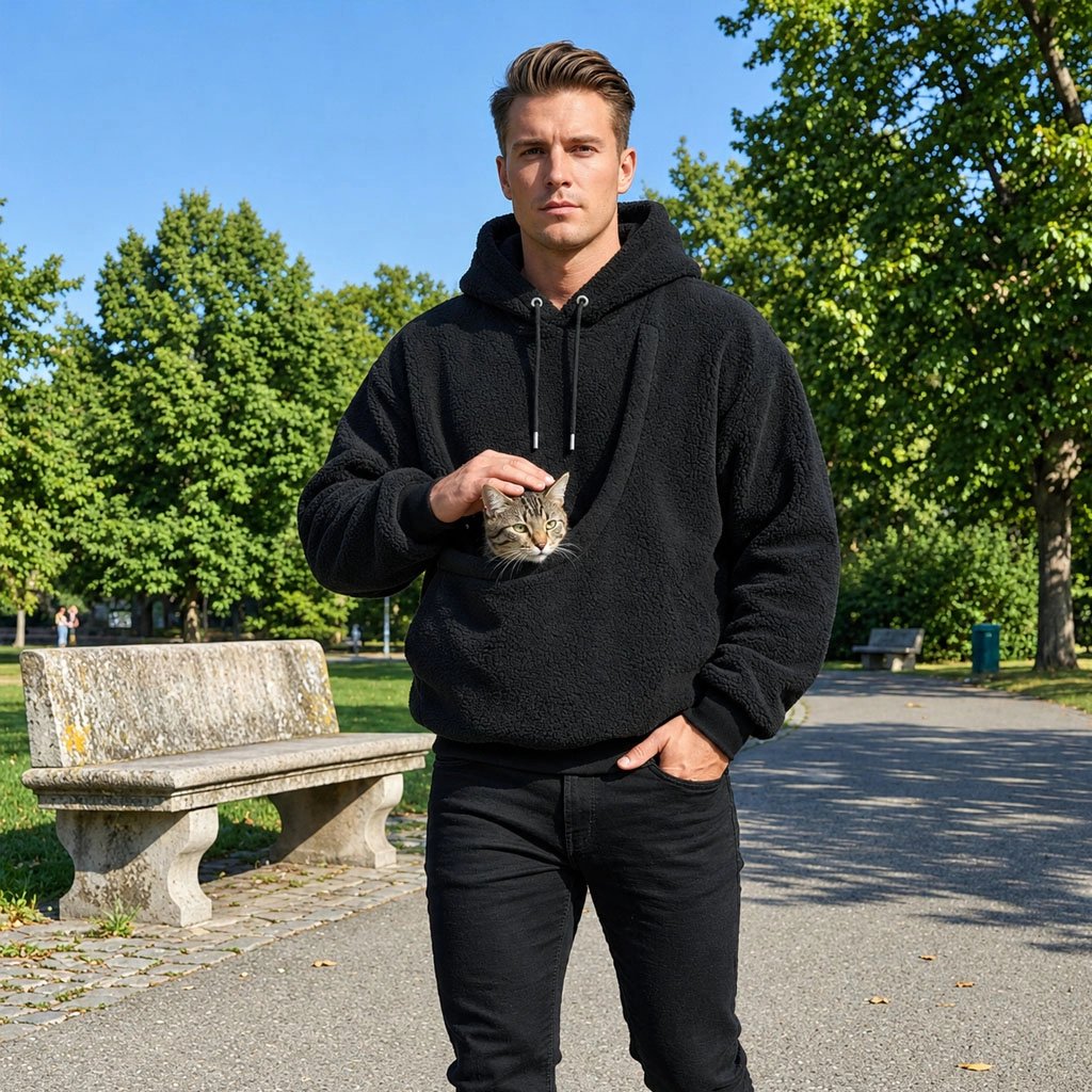 Pull avec poche pour chat