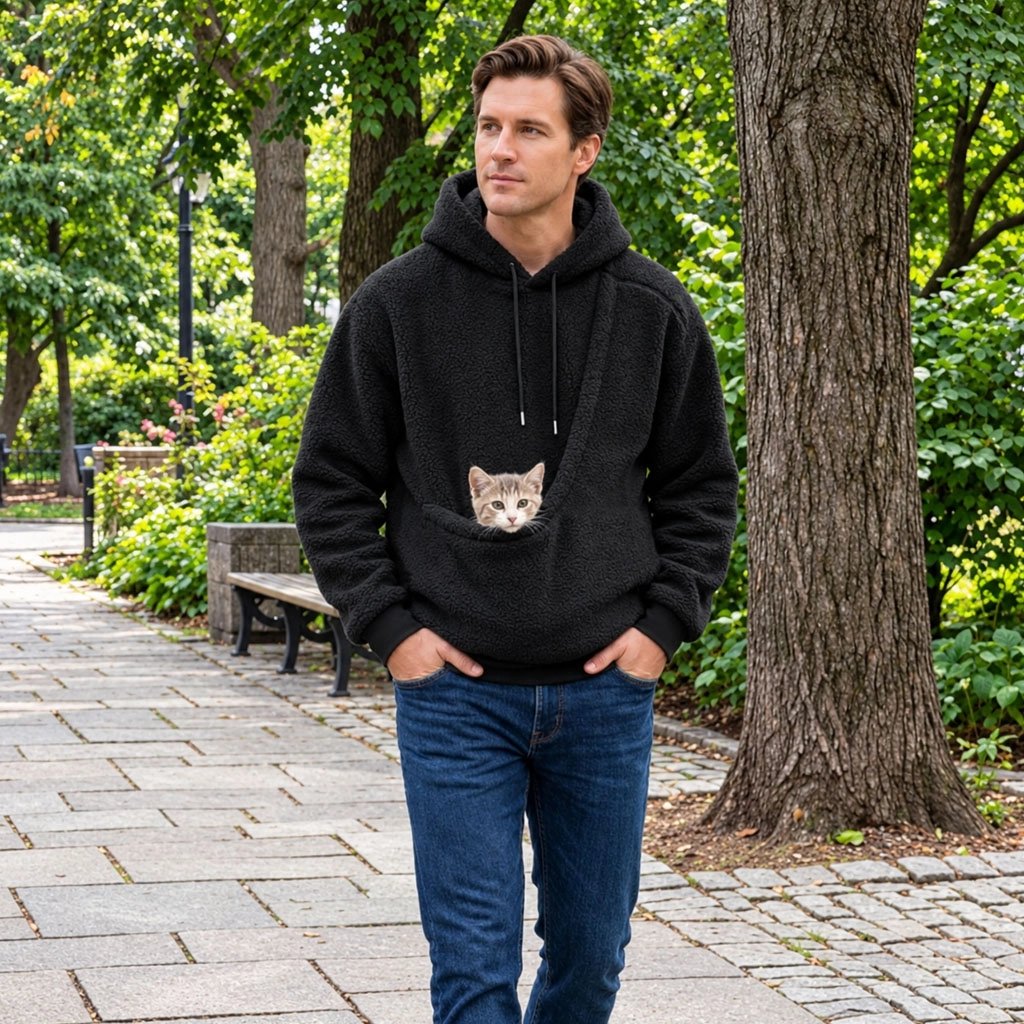Pull avec poche pour chat