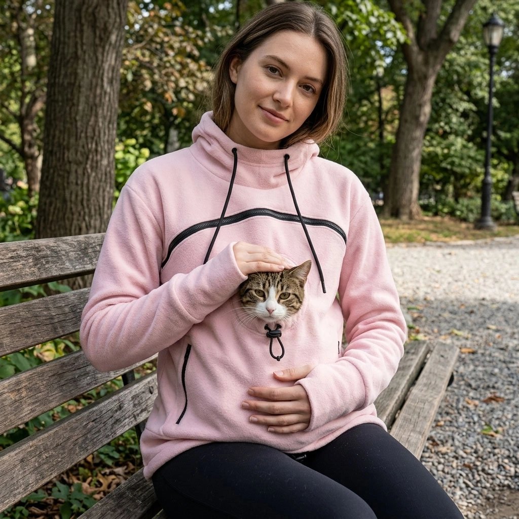 Pull avec poche pour chat