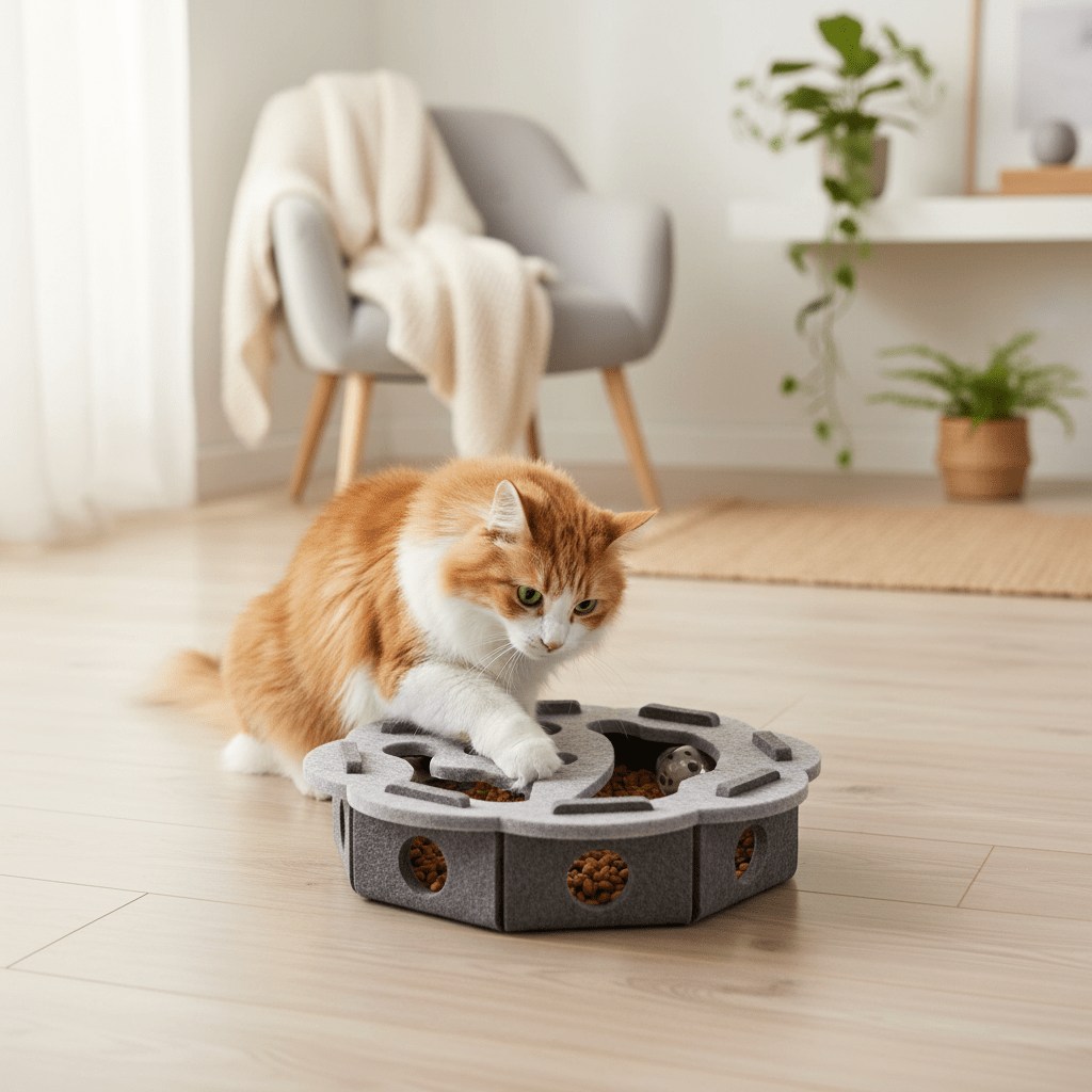 Puzzle Interactif en Feutre pour Chat | FeliFun - Mondechat - Mondechat