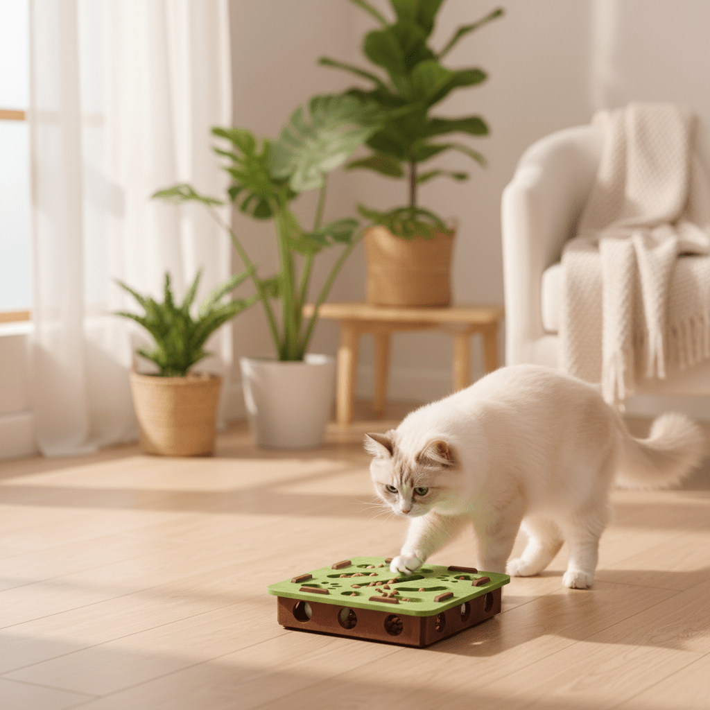 Puzzle Interactif en Feutre pour Chat | FeliFun - Mondechat - Mondechat