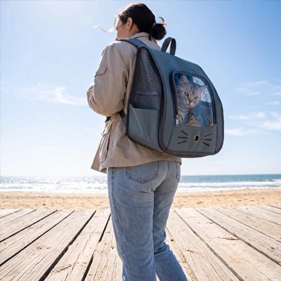 Sac à Dos pour Chat | Hublot Panoramique & Respirant - Mondechat
