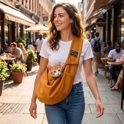 Sac de transport Chat | Bandoulière Urbaine - Mondechat