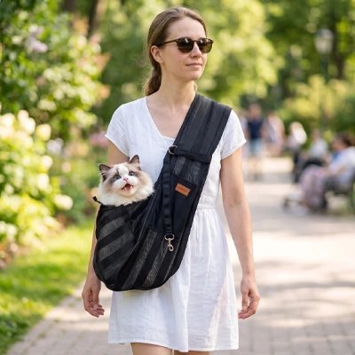 Sac de transport Chat | Confortable et Sécurisé Noir - Mondechat