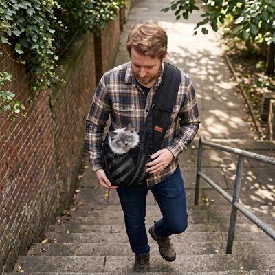 Sac de transport Chat | Confortable et Sécurisé Noir - Mondechat