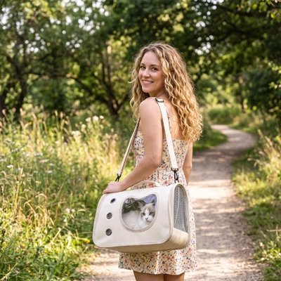 Sac de Transport pour Chat | Hublot Panoramique & Anti-Stress - Mondechat