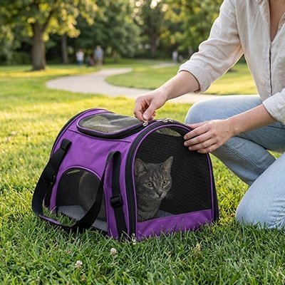 Sac transport Chat | Confort Sécurisé & Ventilation Optimale - Mondechat - Mondechat