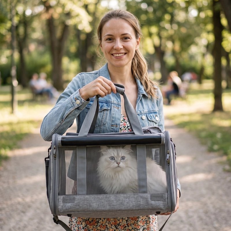 Sac Transport Chat | Mesh Respirant Pliable 3 Coloris - Mondechat